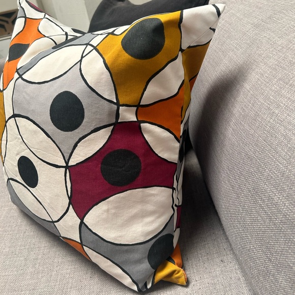 IKEA Dvargpalm Pillow Circles Multicolor MCM Abstract Boho COVER ONLY #0919242 - Picture 2 of 11